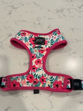 Sassy Woof Hot Pink Floral Reversible Dog Harness Size Small